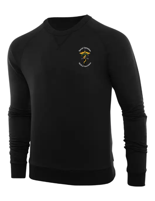 Allmade Deep Black Organic French Terry Crewneck Sweatshirt w/SOMA Logo