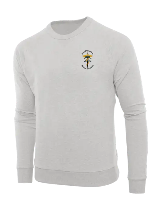 Allmade Granite Grey Heather Organic French Terry Crewneck Sweatshirt w/SOMA Logo