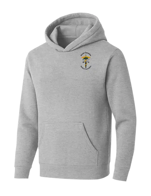 BELLA+CANVAS Light Grey Heather Sponge Fleece Pullover Hoodie w/SOMA Logo