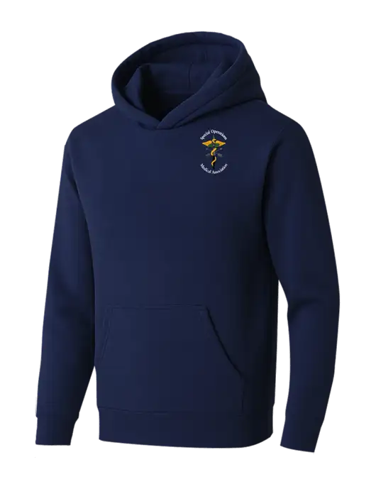 BELLA+CANVAS Navy Sponge Fleece Pullover Hoodie w/SOMA Logo