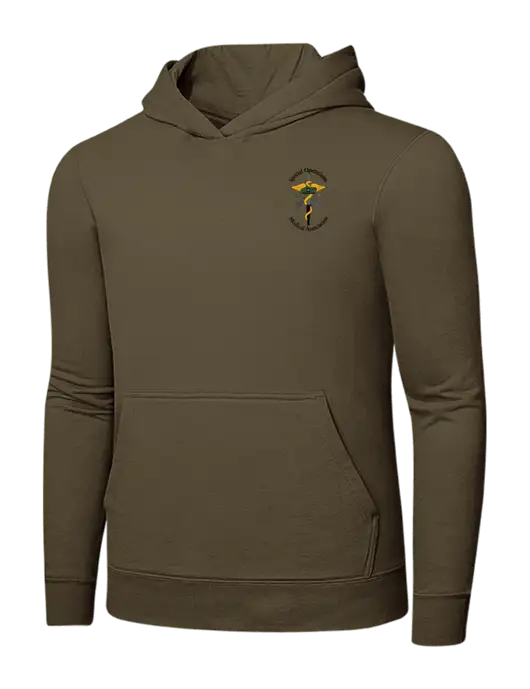 Coyote Brown 7.8 oz Ring Spun Hooded Sweatshirt w/SOMA Logo