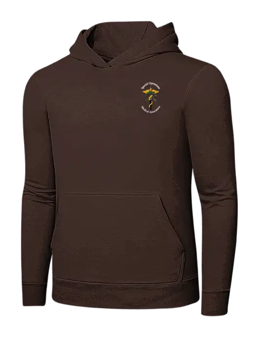 Dark Chocolate Brown 7.8 oz Ring Spun Hooded Sweatshirt w/SOMA Logo