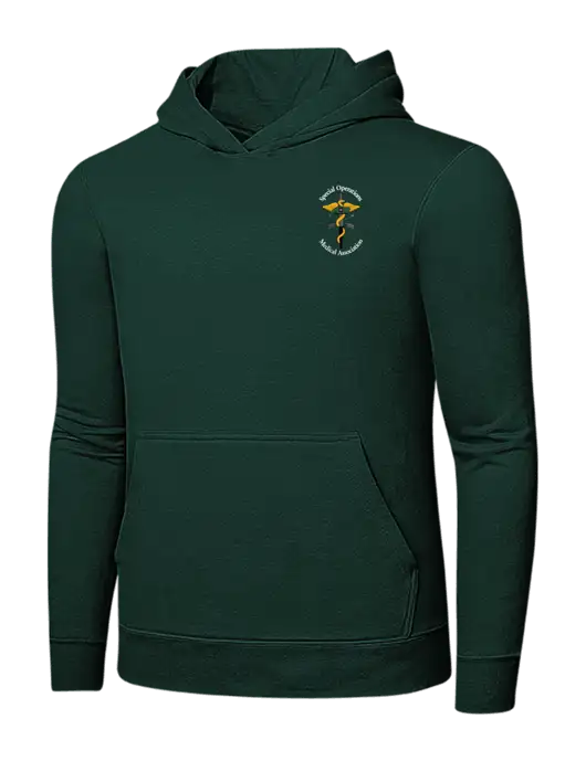 Dark Green 7.8 oz Ring Spun Hooded Sweatshirt w/SOMA Logo