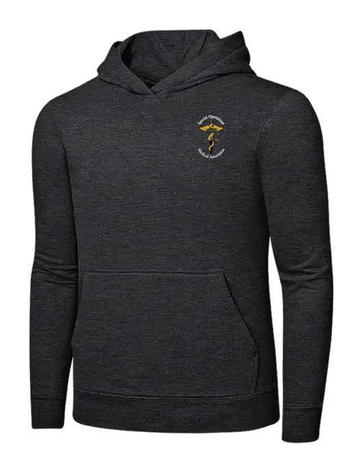 Dark Heather Grey 7.8 oz Ring Spun Hooded Sweatshirt w/SOMA Logo