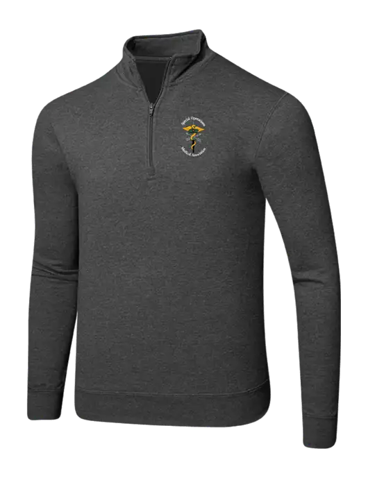 Dark Heather Grey 8.5 oz Ring Spun 1/4 Zip Pullover Sweatshirt w/SOMA Logo