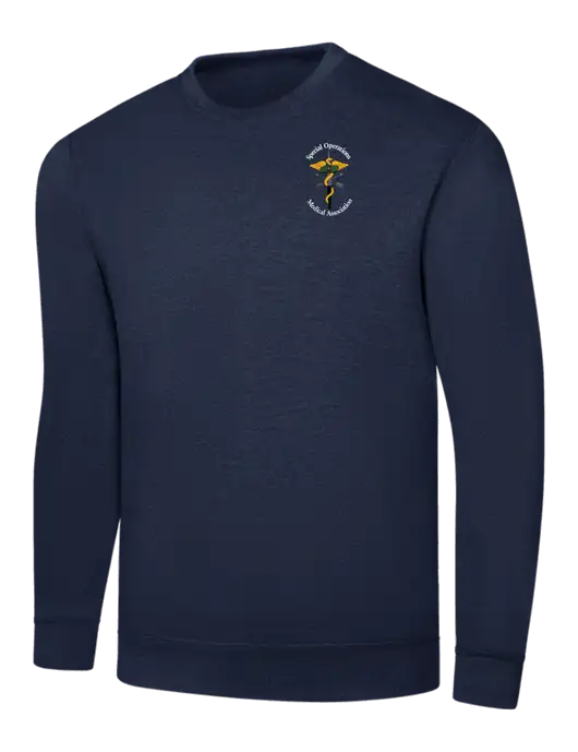 Navy 7.8 oz Ring Spun Crew Sweatshirt w/SOMA Logo