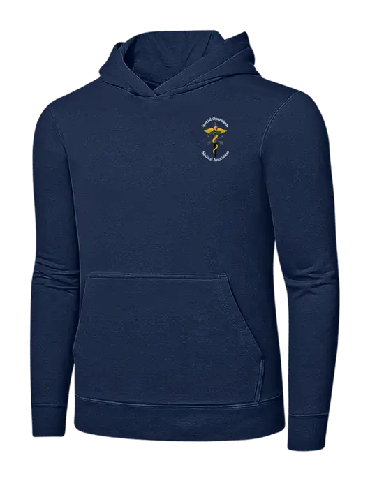 Navy 7.8 oz Ring Spun Hooded Sweatshirt w/SOMA Logo