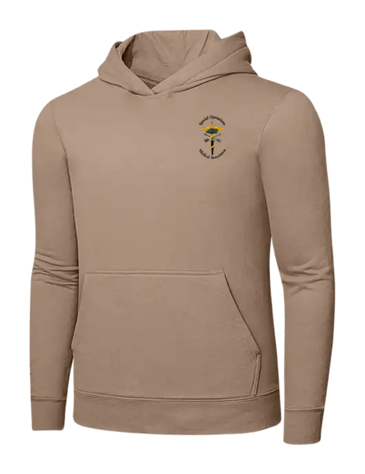 Sand 7.8. oz Ring Spun Hooded Sweatshirt w/SOMA Logo