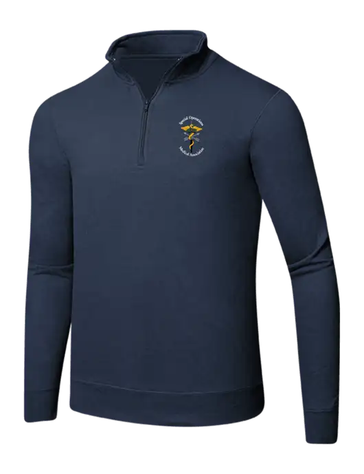 Team Navy 8.5 oz Ring Spun 1/4 Zip Pullover Sweatshirt w/SOMA Logo