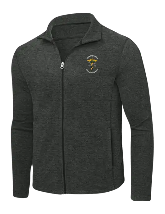 Charcoal Heather Microfleece Full-Zip Jacket w/SOMA Logo