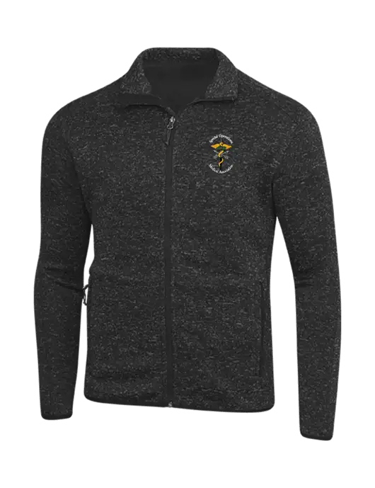 Black Heather Sweater Fleece Jacket w/SOMA Logo