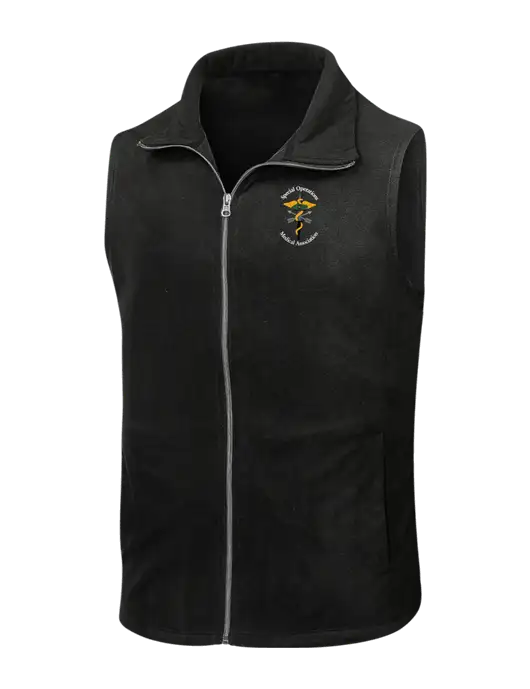 Black Microfleece Vest w/SOMA Logo
