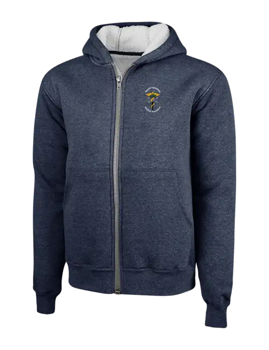 Cornerstone Navy Heavyweight Sherpa Lined Hooded Fleece Jacket w/SOMA Logo