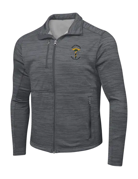 Medium Grey Digi Stripe Fleece Jacket w/SOMA Logo