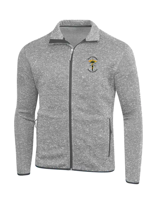 Grey Heather Sweater Fleece Jacket w/SOMA Logo
