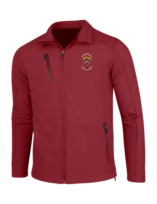 Dark Cardinal Welded Softshell Jacket w/SOMA Logo