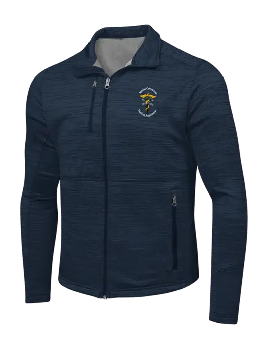 Navy Digi Stripe Fleece Jacket w/SOMA Logo