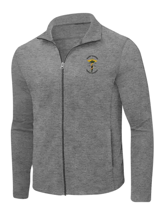 Medium Grey Heather Microfleece Full-Zip Jacket w/SOMA Logo