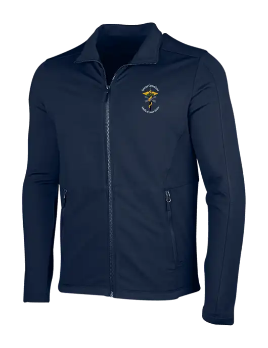 Navy Grid Fleece Jacket w/SOMA Logo