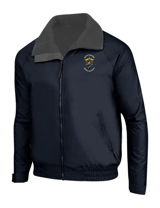 True Navy/Grey Heather Classic Competitor Jacket w/SOMA Logo