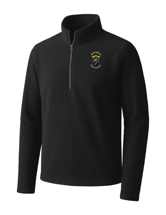 Black Microfleece 1/2 Zip Pullover w/SOMA Logo