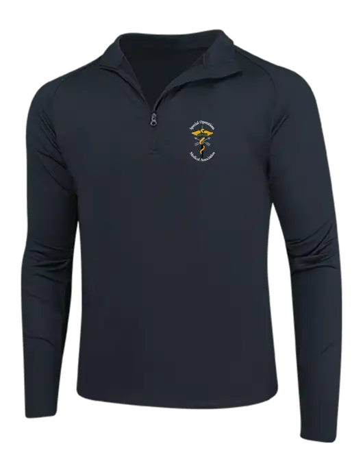Black Sport Wick Stretch 1/4 Zip Pullover w/SOMA Logo