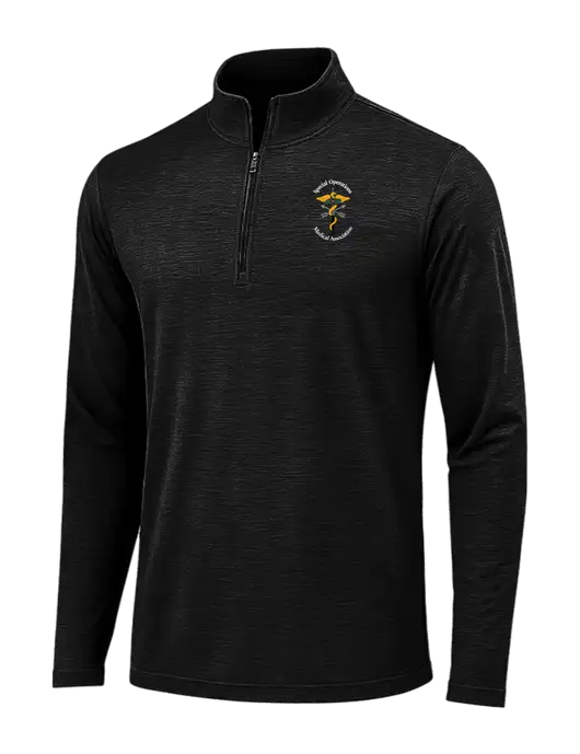 Black Triad Solid Posicharge Tri-Blend Wicking 1/4 Zip Pullover w/SOMA Logo