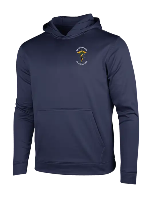 Navy Sport-Wick Fleece Hooded Pullover w/SOMA Logo
