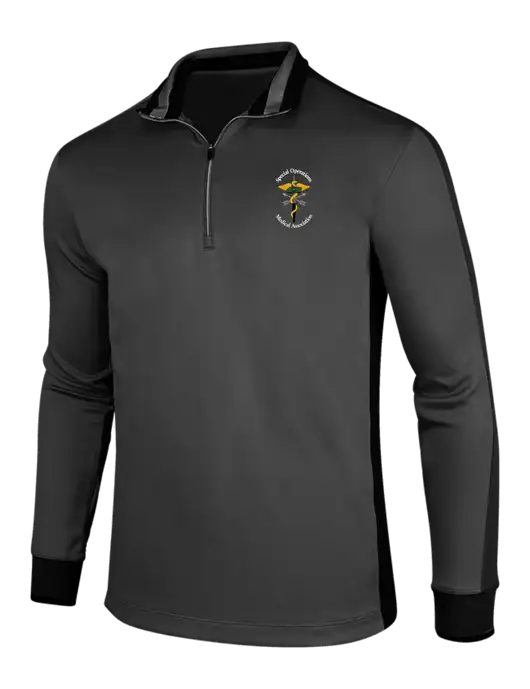 NIKE Anthracite Heather/Black Dry-Fit 1/2 Zip Cover-Up w/SOMA Logo
