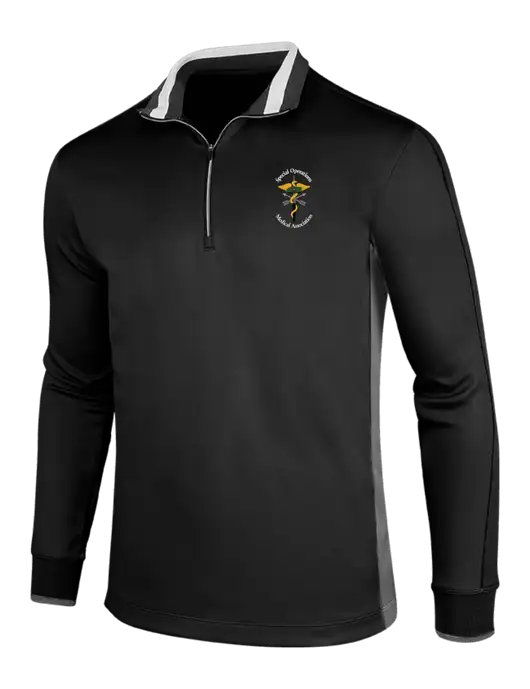 NIKE Black/Dark Grey/White Dry-Fit 1/2 Zip Cover-Up w/SOMA Logo