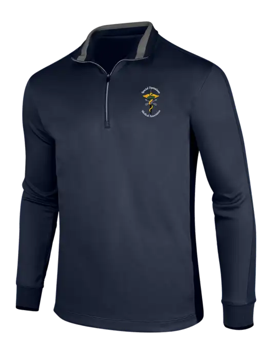 NIKE Midnight Navy Heather/Midnight Navy Dry-Fit 1/2 Zip Cover-Up w/SOMA Logo