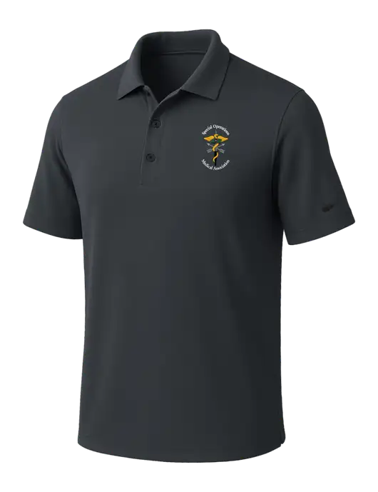 NIKE Dark Grey Dri-Fit Micro Pique Polo w/SOMA Logo
