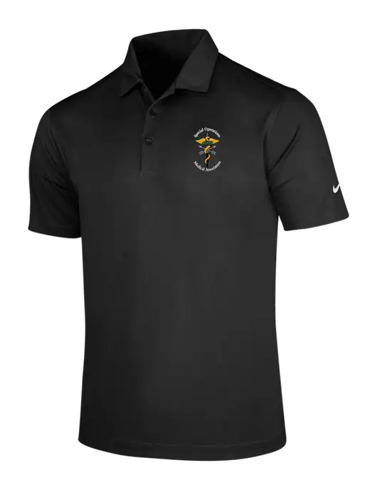 NIKE Black Dri-Fit Vertical Mesh Polo w/SOMA Logo