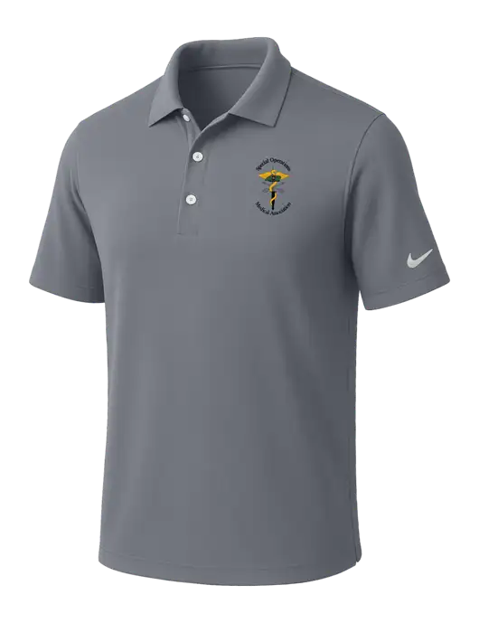 NIKE Medium Grey Dri-Fit Micro Pique Polo w/SOMA Logo