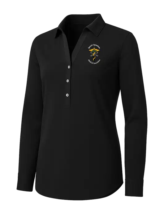 Womens Black City Stretch Shirt w/SOMA Logo