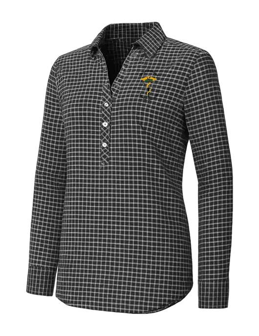 Womens Dark Grey/White City Stretch Shirt w/SOMA Logo