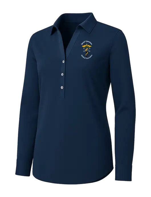 Womens Navy City Stretch Shirt w/SOMA Logo