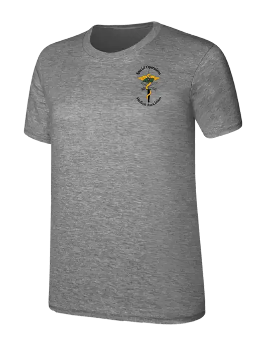 Womens Ring Spun Light Grey Heather 4.5 oz T-Shirt w/SOMA Logo