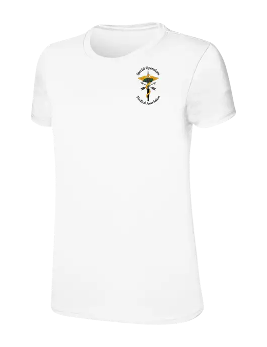 Womens Ring Spun White 4.5 oz T-Shirt w/SOMA Logo