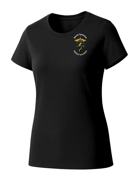 Womens Seriously Soft Black T-Shirt w/SOMA Logo