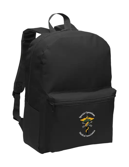 Casual Black Lightweight Laptop Backpack w/SOMA Logo