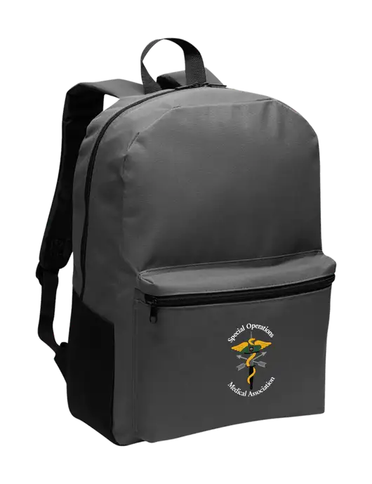 Casual Dark Charcoal Lightweight Laptop Backpack w/SOMA Logo