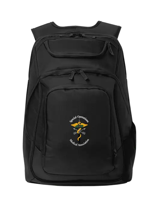 Executive Black Laptop Backpack w/SOMA Logo