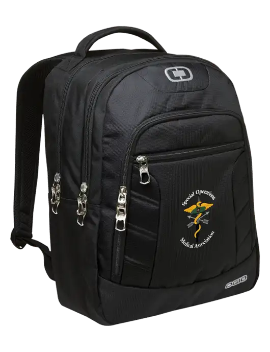 OGIO Black/Silver Colton Laptop Backpack
 w/SOMA Logo