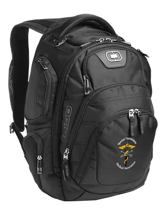 OGIO Black Stratagem Laptop Backpack w/SOMA Logo