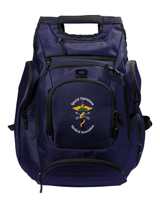 OGIO Navy Metro Ballistic Laptop Backpack w/SOMA Logo