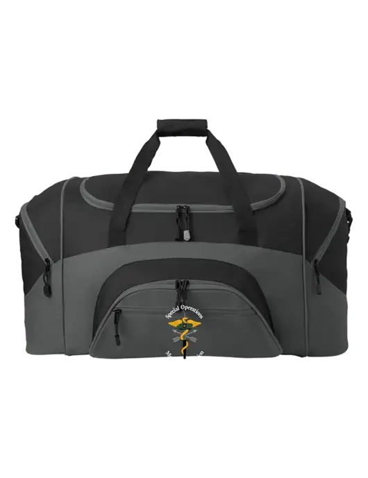 Standard Colorblock Black/Dark Grey Sport Duffel w/SOMA Logo