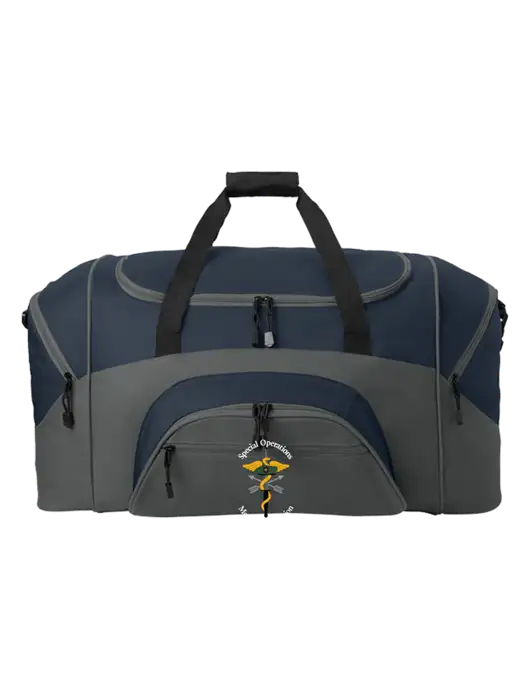 Standard Colorblock Navy/Dark Grey Sport Duffel w/SOMA Logo