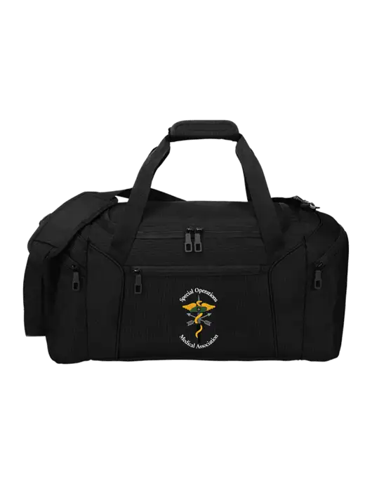 Slim & Lite Black Duffel    w/SOMA Logo